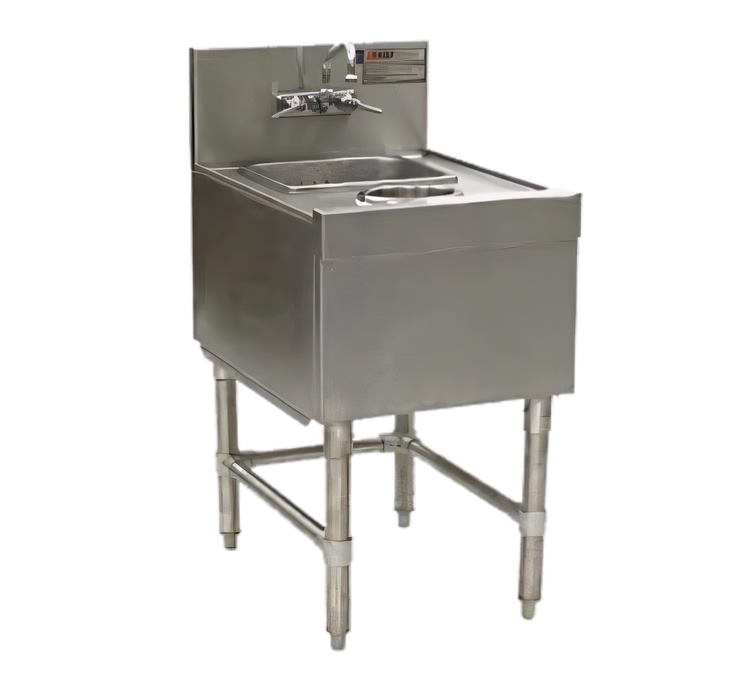 Product image #1 for Spec-Bar Underbar Wet Waste Sink with Dry Waste Chute, 18 x 24 Inches, Stainless Steel