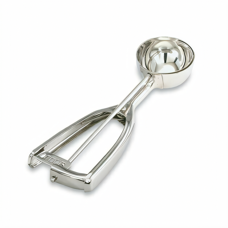 Product image #1 for Vollrath #30 Round Bowl Portion Disher, 1-1/4 oz, Universal Squeeze Handle, Stainless Steel