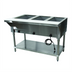 Thumbnail image #1 for Advance Tabco Triumph Supreme 3-Well Electric Hot Food Table with Stainless Steel Top, Cutting Board Shelf, and Open Shelf Base, 120V