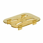 Thumbnail image #1 for Cambro H-Pan™ 80HPD150 1/8 Size Amber Plastic Drain Shelf, Non-Stick, -40°F to 300°F Case of 6