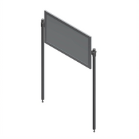John Boos Table-Mounted Adjustable Demo Mirror for 48-Inch Wood Top Tables