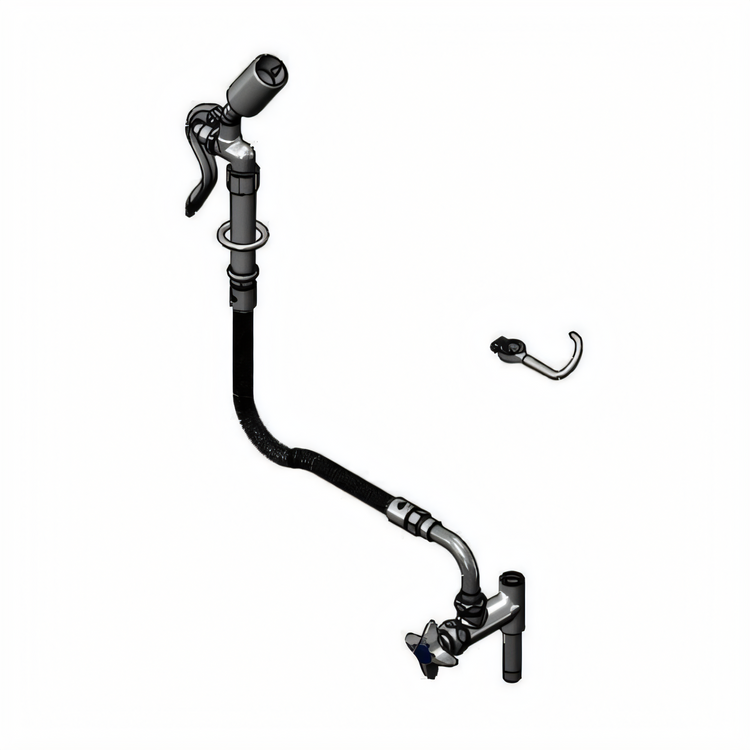 Product image #1 for T&S Brass Washdown Hose Unit Add-On Pre-Rinse Faucet with 68-Inch Flexible Hose and 0.65 GPM Spray Valve