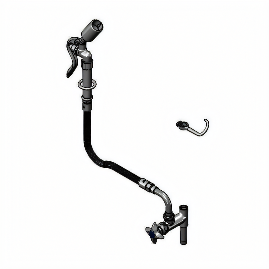 Product image #1 for T&S Brass Washdown Hose Unit Add-On Pre-Rinse Faucet with 68-Inch Flexible Hose and 0.65 GPM Spray Valve