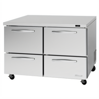 Turbo Air PRO Series Two-Section Undercounter Drawer Freezer, 48-1/4 Inch, 4 Drawers, 12.2 Cu. Ft.