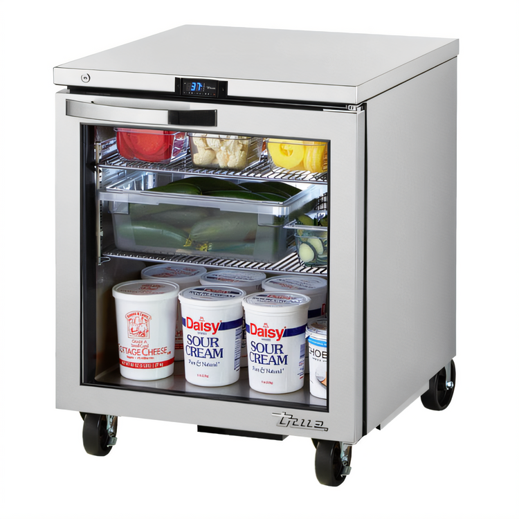 Product image #1 for True SPEC SERIES 1-Section Undercounter Glass Door Refrigerator, 27 5/8-Inch, Stainless Steel, R290