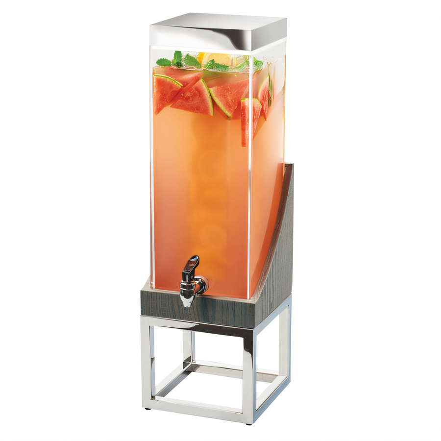 Product image #1 for Ashwood 3-Gallon Square Beverage Dispenser with Infusion Chamber, Drip Tray, and Wood Base