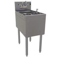 Glastender 14-Inch Freestanding Underbar Mixology Unit with Sink, Rinser Faucet and Tool Well