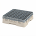 Thumbnail image #2 for Cambro Camrack Full-Size Low-Profile 36-Compartment Glass Rack with Soft Gray Extender, Beige