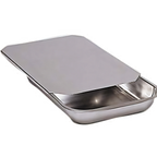 Thumbnail image #1 for Admiral Craft Equipment Corp. V-144C Stainless Steel Sliding Rectangular Bake Pan Cover, 13-3/4 x 9-1/2 Inches Case of 48