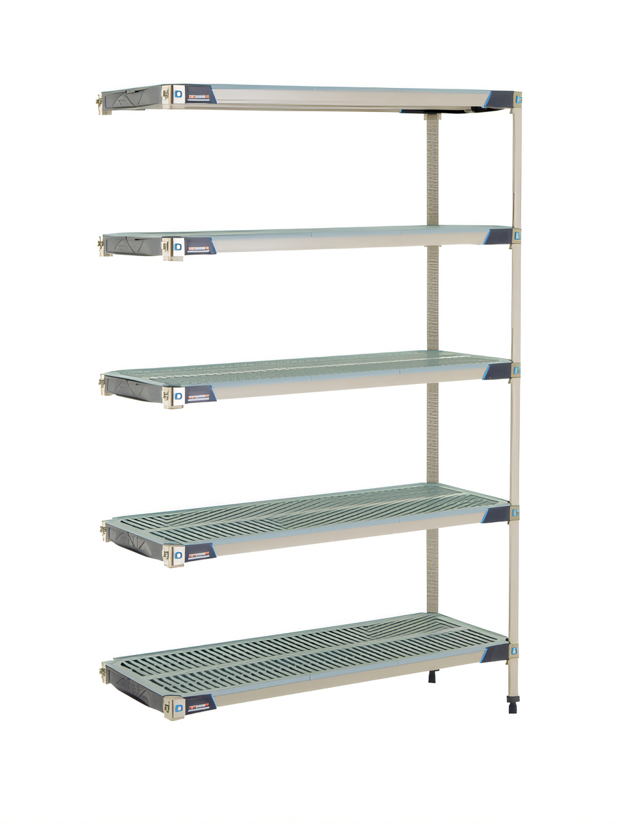 Product image #1 for MetroMax i 5-Tier Add-On Polymer Shelving Unit, 48W x 18D x 74H, Blue