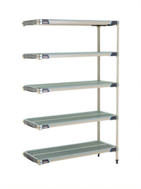 MetroMax i 5-Tier Add-On Polymer Shelving Unit, 48W x 18D x 74H, Blue
