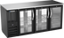 Thumbnail image #1 for Beverage-Air Three-Section Shallow-Depth Pass-Thru Back Bar Refrigerator with Glass Doors, 72 Inch Wide
