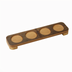 Thumbnail image #1 for American Metalcraft Carbonized Bamboo Beer or Wine Flight Board with 2-3/8 Inch Circle Cutouts