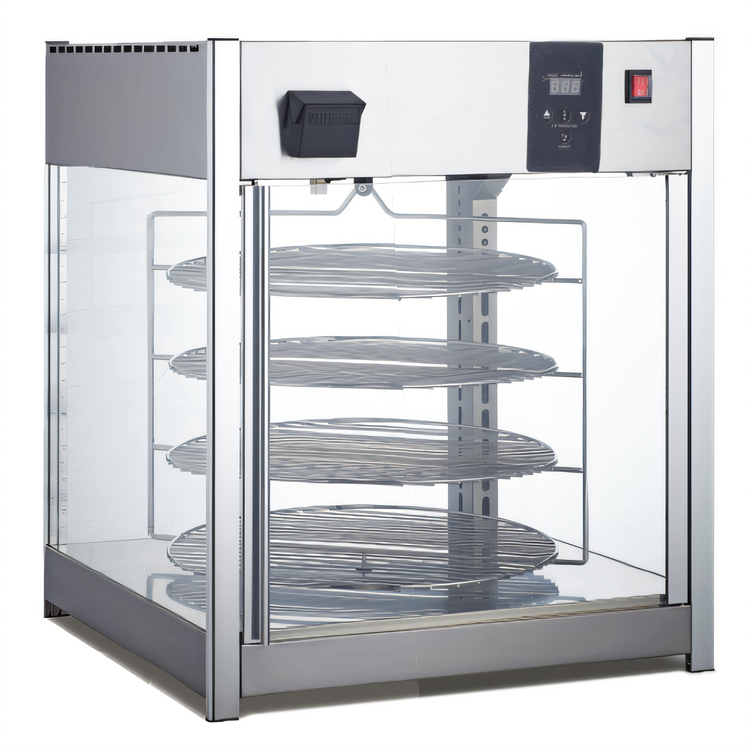 Product image #1 for Admiral Craft Countertop Full-Service Pizza Display Warmer with 4-Tier Rotating Rack
