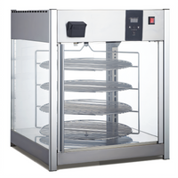 Admiral Craft Countertop Full-Service Pizza Display Warmer with 4-Tier Rotating Rack