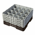 Thumbnail image #2 for Cambro Camrack® Full Size 16-Compartment Brown Glass Rack with 4 Soft Gray Extenders