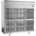 Thumbnail image #1 for Beverage-Air P Series Three-Section Commercial Reach-In Freezer with 6 Lockable Glass Half Doors