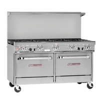 Ultimate 60-Inch Gas Restaurant Range with 9 Open Burners and 2 Convection Ovens