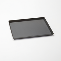 Sicilian-Style Rectangular Hard Coat Anodized Aluminum Pizza Pan, 14 x 10 x 1 Inch