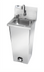 Thumbnail image #1 for Krowne Pedestal-Mounted Stainless Steel Hand Sink with Foot Pedal Valve and Soap Dispenser