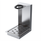 Thumbnail image #1 for Krowne SGT-100 Drop-In Soda Gun Holder with Perforated Drip Tray, 304 Stainless Steel, 1-Inch Drain