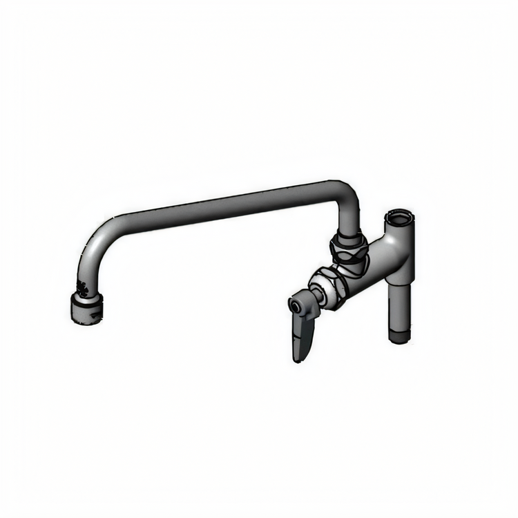 Product image #1 for T&S Brass Pre-Rinse Add-On Faucet with 12-Inch Swing Nozzle, 2.2 GPM VR Aerator, and Lever Handle