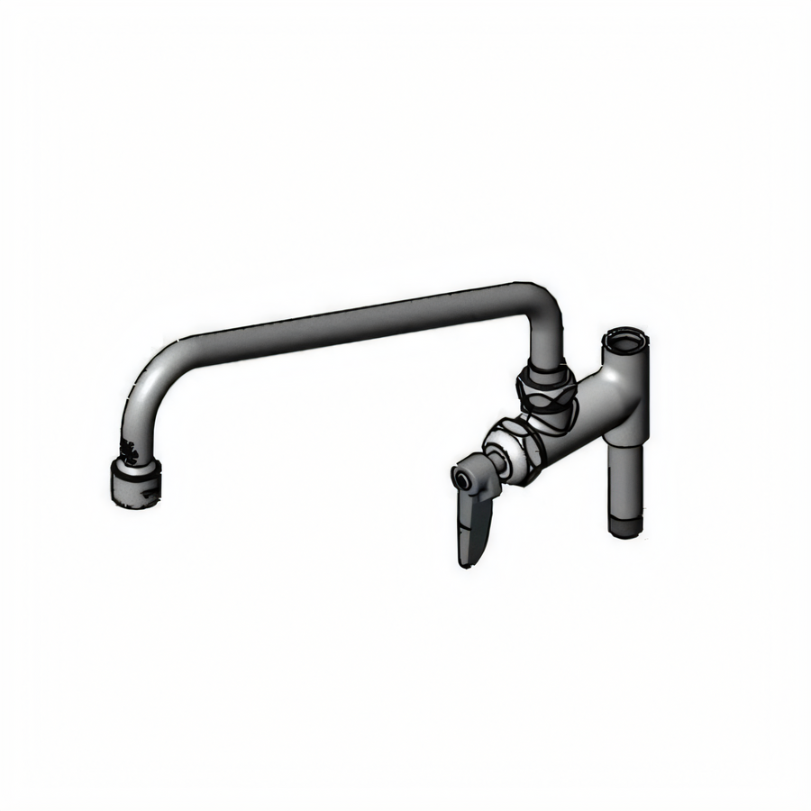 Product image #1 for T&S Brass Pre-Rinse Add-On Faucet with 12-Inch Swing Nozzle, 2.2 GPM VR Aerator, and Lever Handle