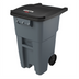 Thumbnail image #1 for BRUTE 50-Gallon Gray Roll-Out Trash Container with Hinged Lid