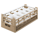 Thumbnail image #1 for Vollrath Signature 5282012 Half-Size 10-Compartment Polypropylene Glass Rack, Light Green Case of 4