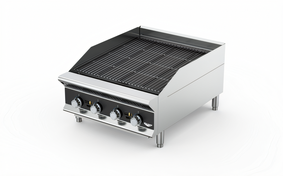 Product image #1 for Vollrath Heavy-Duty 60-Inch Countertop Charbroiler, Stainless Steel, Radiant/Lava Rock Heat