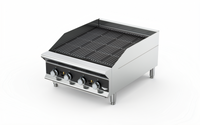 Vollrath Heavy-Duty 60-Inch Countertop Charbroiler, Stainless Steel, Radiant/Lava Rock Heat