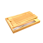 Thumbnail image #1 for Town Equipment 34270 Bamboo Cutting Station with Knife, 15"L x 10"W