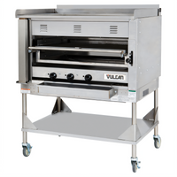 Vulcan Chophouse VST4B Heavy Duty Gas Upright Broiler, 45-Inch Wide, 3-Burner, Open Stand