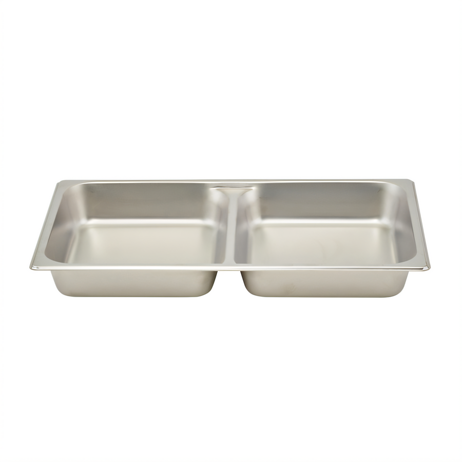 Product image #1 for Winco Full-Size Rectangular Divided Stainless Steel Food Pan, 2-1/2 Inch Deep