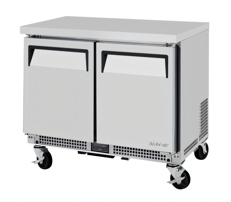 Product image #1 for Turbo Air M3 Series Shallow Depth 1-Section Undercounter Refrigerator with 2 Solid Doors, 4.27 Cu. Ft.