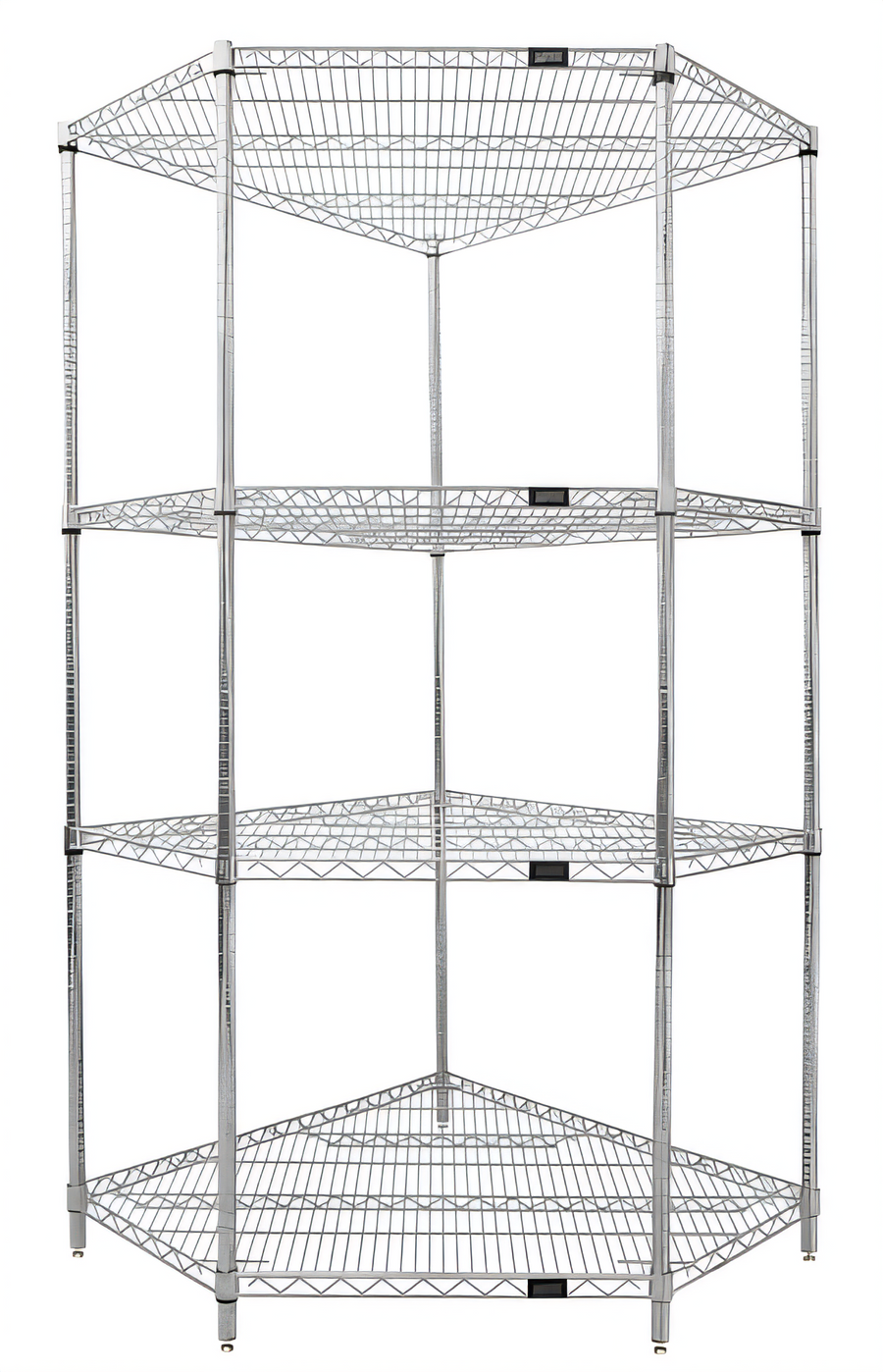 Product image #1 for Quantum Freestanding 42 x 24 Inch Chrome-Plated 5-Sided Wire Shelving Starter Kit