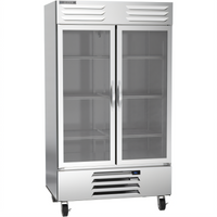 Beverage-Air Vista® Series Two-Section Bottom-Mount Self-Contained Glass Door Reach-In Refrigerator, 44 Cu. Ft.