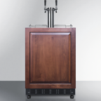 Thumbnail image #1 for Summit Commercial SBC7BRSIF Dual-Tap Convertible Beer Kegerator, 2-Keg 1/6-Barrel Capacity, Black Cabinet, Stainless Steel Door