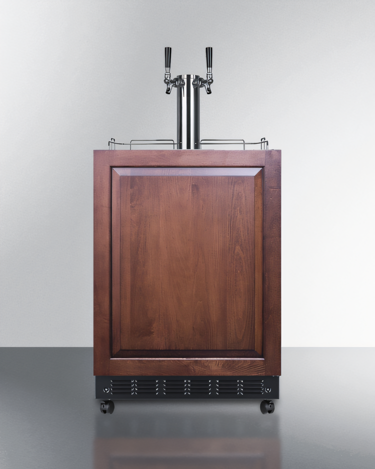 Product image #1 for Summit Commercial SBC7BRSIF 24-Inch Wide Dual-Tap Convertible Beer Kegerator