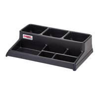 Cambro Airpot and Condiment Station, 3-Airpot Capacity, Black ABS Plastic