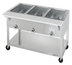 Thumbnail image #1 for Aerohot Portable Electric 3-Well Steamtable Hot Food Unit, Open Shelf Base, 44-3/8-Inch Wide
