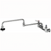 Thumbnail image #1 for T&S Brass B-0598 8-Inch Splash-Mounted Pot Filler Mixing Faucet with 24-Inch Double-Jointed Swing Nozzle