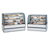 Thumbnail image #1 for Federal Industries Full-Service Curved Glass Refrigerated Bakery Display Case, 77.13 Inches W x 35.3 Inches D x 42 Inches H, Self-Contained