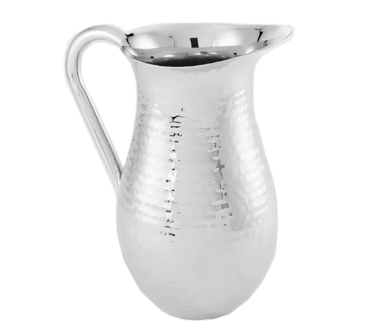 Product image #1 for American Metalcraft Long Neck Bell Double-Wall Hammered Stainless Steel Water Pitcher, 64 oz