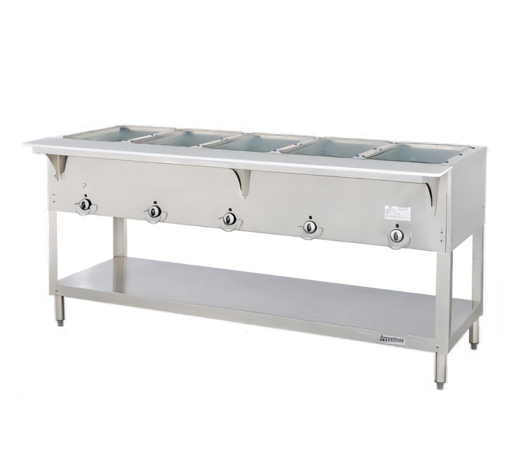 Product image #1 for Aerohot Electric 5-Well Sealed Hot Food Station with Open Base and Poly Carving Board