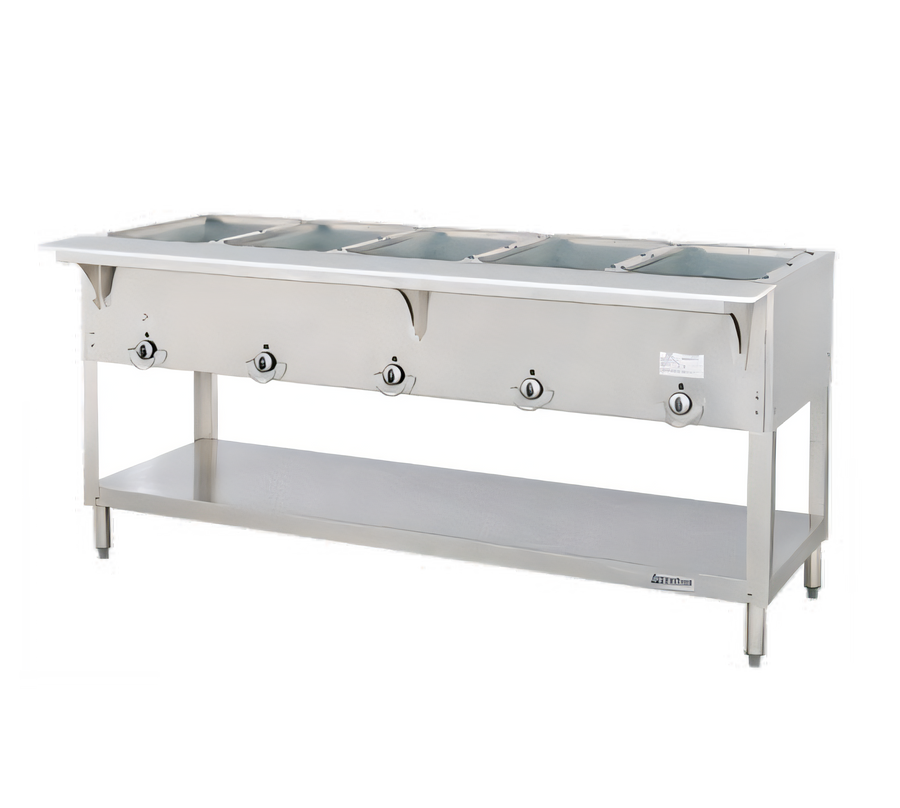 Product image #1 for Aerohot Electric 5-Well Sealed Hot Food Station with Open Base and Poly Carving Board