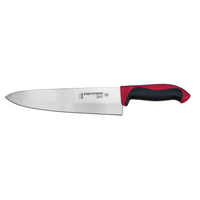 Dexter Russell Dexter 360 10-Inch Stamped Straight Edge Cook's Knife with Red Handle