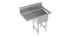 Thumbnail image #1 for Krowne Royal Series 1-Compartment Floor Model Commercial Sink with Left Drainboard, 304 Stainless Steel