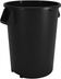 Thumbnail image #1 for Bronco 44 Gallon Round Stackable Commercial Trash Container, Black Polyethylene