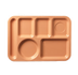 Thumbnail image #1 for Carlisle Left-Handed Rectangular 6-Compartment Polycarbonate Compartment Tray, Tan